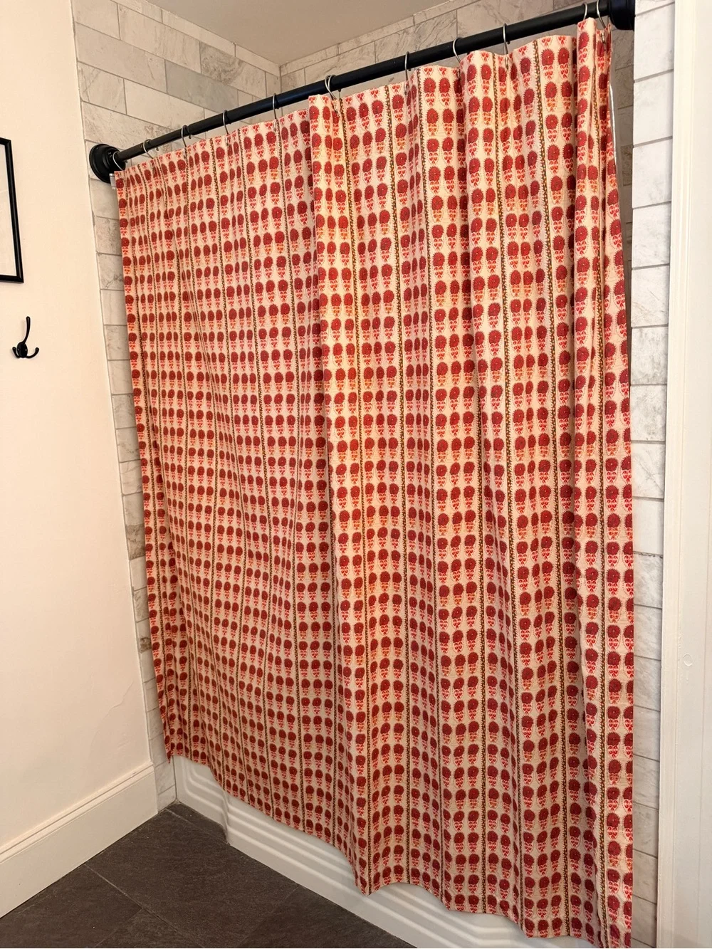 St. Frank Fuchsia Daisy Suzani Shower Curtain